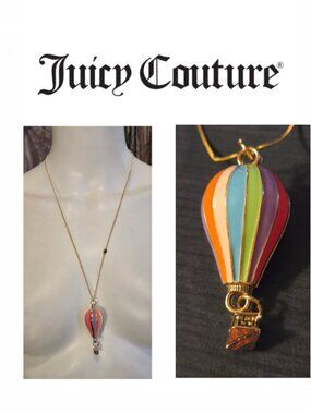 NWOT Hot Air Balloon Charm on Gold Chain / collier montgolfière